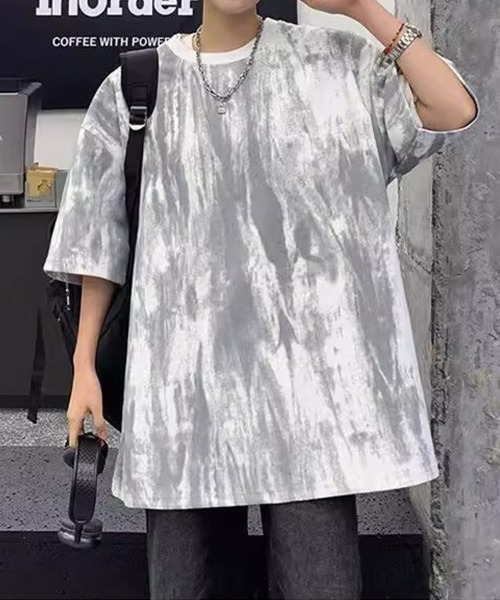 KELVIN（ケルヴァン）の「Marble Wash Tee マーブルウォッシュTシャツ（Tシャツ/カットソー・メンズ・ホワイト/ブラック・MEDIUM/LARGE）」の13枚目の写真