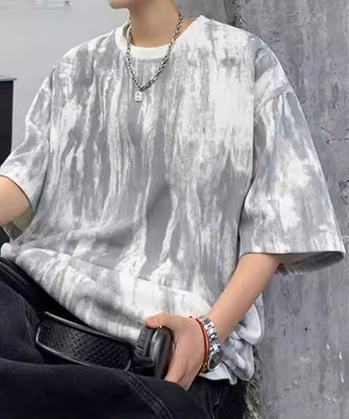 KELVIN（ケルヴァン）の「Marble Wash Tee マーブルウォッシュTシャツ（Tシャツ/カットソー・メンズ・ホワイト/ブラック・MEDIUM/LARGE）」の14枚目の写真
