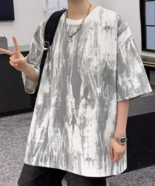 KELVIN（ケルヴァン）の「Marble Wash Tee マーブルウォッシュTシャツ（Tシャツ/カットソー・メンズ・ホワイト/ブラック・MEDIUM/LARGE）」の15枚目の写真