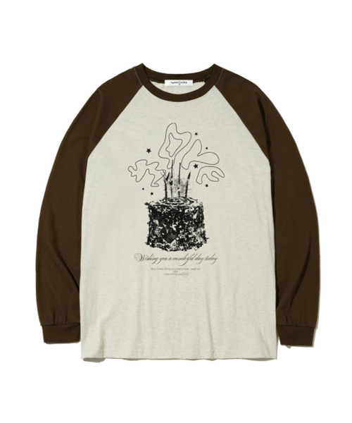 THEMORFHOUSE（ザモーフハウス）の「ウィッシュケーキハウスプリントオーバーサイズロングスリーブ [4カラー]（Tシャツ/カットソー・レディース・ホワイト/ブラウン/ネイビー/ブラック・MEDIUM/LARGE）」の7枚目の写真