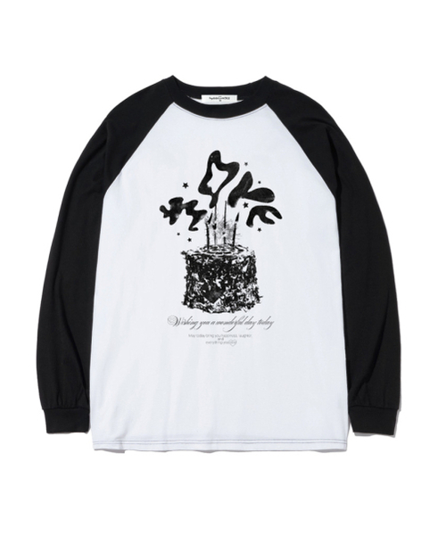 THEMORFHOUSE（ザモーフハウス）の「ウィッシュケーキハウスプリントオーバーサイズロングスリーブ [4カラー]（Tシャツ/カットソー・レディース・ホワイト/ブラウン/ネイビー/ブラック・MEDIUM/LARGE）」の8枚目の写真