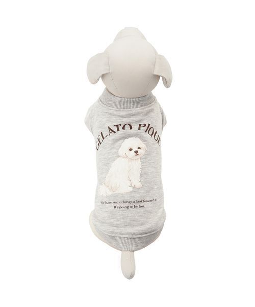 gelato pique(ジェラートピケ)の「【CAT&DOG】お散歩ドッグ裏毛プルオーバー(ペットウェア・レディース・ピンク/グレー/クリーム・S/M/L/XL)」の16枚目の写真