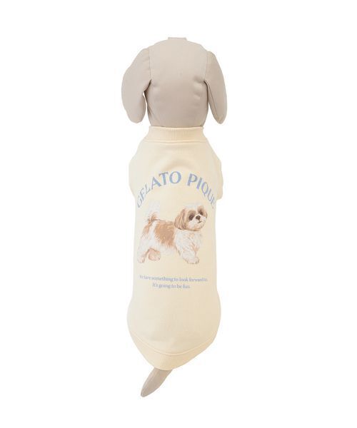gelato pique(ジェラートピケ)の「【CAT&DOG】お散歩ドッグ裏毛プルオーバー(ペットウェア・レディース・ピンク/グレー/クリーム・S/M/L/XL)」の18枚目の写真