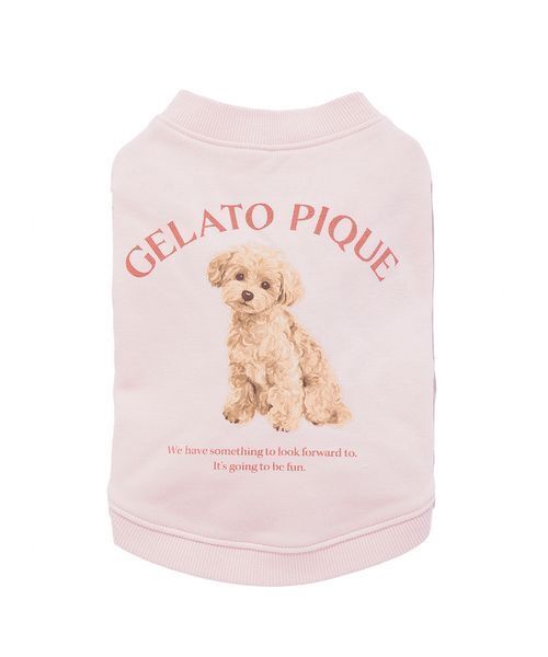 gelato pique(ジェラートピケ)の「【CAT&DOG】お散歩ドッグ裏毛プルオーバー(ペットウェア・レディース・ピンク/グレー/クリーム・S/M/L/XL)」の19枚目の写真