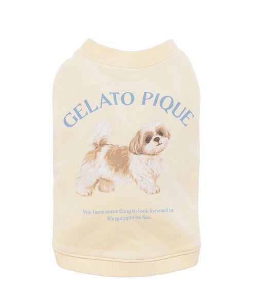 gelato pique(ジェラートピケ)の「【CAT&DOG】お散歩ドッグ裏毛プルオーバー(ペットウェア・レディース・ピンク/グレー/クリーム・S/M/L/XL)」の20枚目の写真