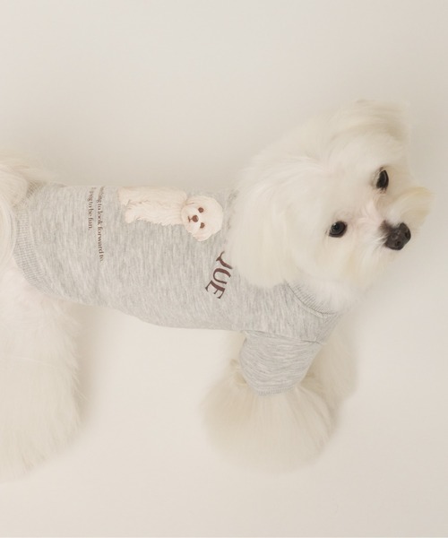 gelato pique(ジェラートピケ)の「【CAT&DOG】お散歩ドッグ裏毛プルオーバー(ペットウェア・レディース・ピンク/グレー/クリーム・S/M/L/XL)」の9枚目の写真