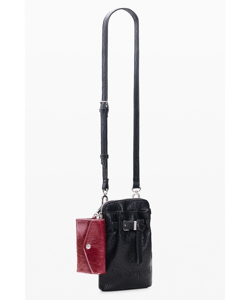 ブラックメタルバックル ショルダーウォレット（財布）｜Desigual