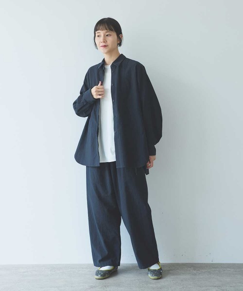 yuni(ユニ )の「Cotton uncut コールdrawstrings pants(その他パンツ・レディース・ネイビー/ホワイト・FREE)」の9枚目の写真