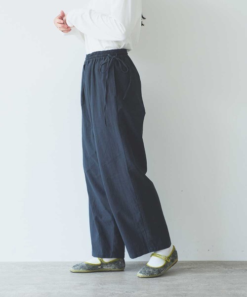 yuni(ユニ )の「Cotton uncut コールdrawstrings pants(その他パンツ・レディース・ネイビー/ホワイト・FREE)」の13枚目の写真