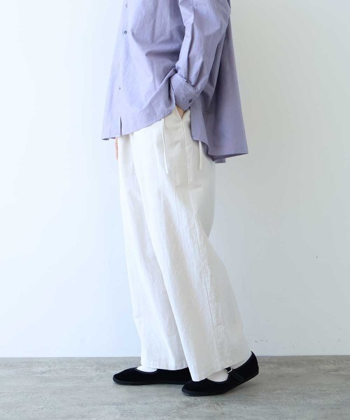 yuni(ユニ )の「Cotton uncut コールdrawstrings pants(その他パンツ・レディース・ネイビー/ホワイト・FREE)」の7枚目の写真