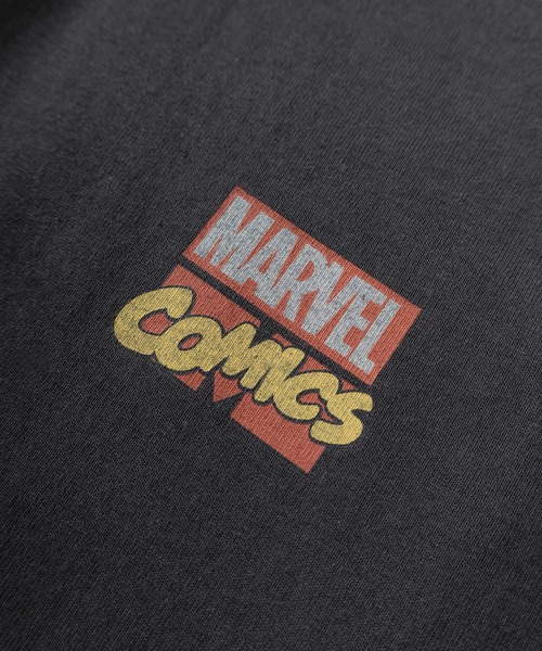 MARVEL（マーベル）の「【71】【MARVEL/マーベル】スパイダーマン/アベンジャーズ/フロントプリント/バックプリント/袖プリント/クルーネック ロングスリーブTシャツ/ピグメント風加工 /ロンT/ユニセックス/レディース/メンズ（Tシャツ/カットソー・メンズ・ブラック/アイボリー/アイボリー系/ブラック系・L/M/XL）」の7枚目の写真