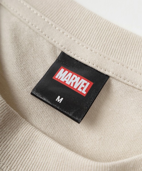 MARVEL（マーベル）の「【71】【MARVEL/マーベル】スパイダーマン/アベンジャーズ/フロントプリント/バックプリント/袖プリント/クルーネック ロングスリーブTシャツ/ピグメント風加工 /ロンT/ユニセックス/レディース/メンズ（Tシャツ/カットソー・メンズ・ブラック/アイボリー/アイボリー系/ブラック系・L/M/XL）」の18枚目の写真