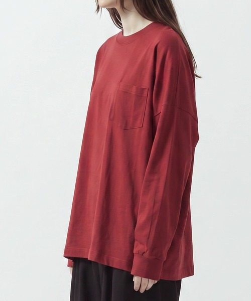 SLICK（スリック）の「【SLICK/スリック】Heavy Weight Sorona Oversized Jersey Pocket T-shirt/ヘビーウェイト ソロナ オーバーサイズジャージポケットTシャツ（Tシャツ/カットソー・メンズ・グレー/ブラック/レッド/ホワイト・1/3/2）」の4枚目の写真