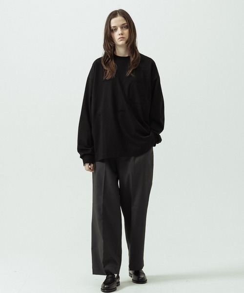 SLICK（スリック）の「【SLICK/スリック】Heavy Weight Sorona Oversized Jersey Pocket T-shirt/ヘビーウェイト ソロナ オーバーサイズジャージポケットTシャツ（Tシャツ/カットソー・メンズ・グレー/ブラック/レッド/ホワイト・1/3/2）」の7枚目の写真
