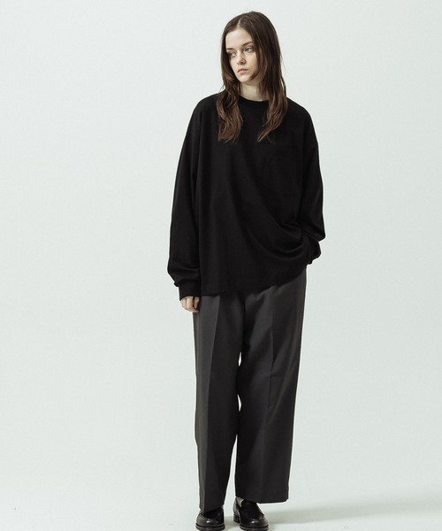 SLICK（スリック）の「【SLICK/スリック】Heavy Weight Sorona Oversized Jersey Pocket T-shirt/ヘビーウェイト ソロナ オーバーサイズジャージポケットTシャツ（Tシャツ/カットソー・メンズ・グレー/ブラック/レッド/ホワイト・1/3/2）」の8枚目の写真