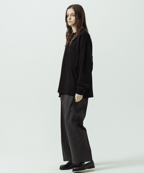 SLICK（スリック）の「【SLICK/スリック】Heavy Weight Sorona Oversized Jersey Pocket T-shirt/ヘビーウェイト ソロナ オーバーサイズジャージポケットTシャツ（Tシャツ/カットソー・メンズ・グレー/ブラック/レッド/ホワイト・1/3/2）」の9枚目の写真