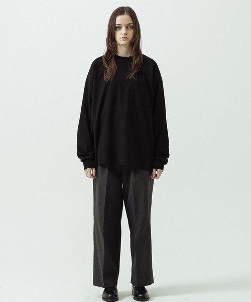 SLICK（スリック）の「【SLICK/スリック】Heavy Weight Sorona Oversized Jersey Pocket T-shirt/ヘビーウェイト ソロナ オーバーサイズジャージポケットTシャツ（Tシャツ/カットソー・メンズ・グレー/ブラック/レッド/ホワイト・1/3/2）」の11枚目の写真