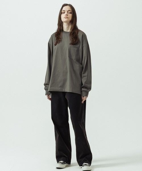 SLICK（スリック）の「【SLICK/スリック】Heavy Weight Sorona Oversized Jersey Pocket T-shirt/ヘビーウェイト ソロナ オーバーサイズジャージポケットTシャツ（Tシャツ/カットソー・メンズ・グレー/ブラック/レッド/ホワイト・1/3/2）」の14枚目の写真