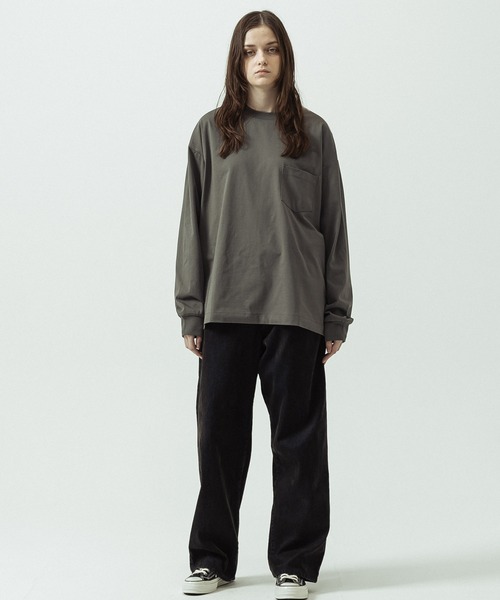 SLICK（スリック）の「【SLICK/スリック】Heavy Weight Sorona Oversized Jersey Pocket T-shirt/ヘビーウェイト ソロナ オーバーサイズジャージポケットTシャツ（Tシャツ/カットソー・メンズ・グレー/ブラック/レッド/ホワイト・1/3/2）」の15枚目の写真