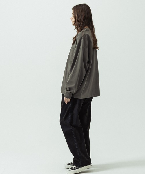 SLICK（スリック）の「【SLICK/スリック】Heavy Weight Sorona Oversized Jersey Pocket T-shirt/ヘビーウェイト ソロナ オーバーサイズジャージポケットTシャツ（Tシャツ/カットソー・メンズ・グレー/ブラック/レッド/ホワイト・1/3/2）」の16枚目の写真