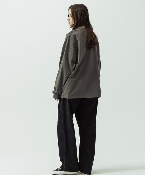 SLICK（スリック）の「【SLICK/スリック】Heavy Weight Sorona Oversized Jersey Pocket T-shirt/ヘビーウェイト ソロナ オーバーサイズジャージポケットTシャツ（Tシャツ/カットソー・メンズ・グレー/ブラック/レッド/ホワイト・1/3/2）」の17枚目の写真