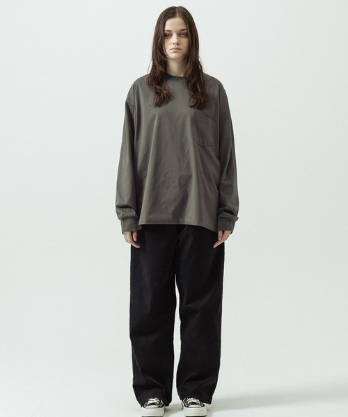 SLICK（スリック）の「【SLICK/スリック】Heavy Weight Sorona Oversized Jersey Pocket T-shirt/ヘビーウェイト ソロナ オーバーサイズジャージポケットTシャツ（Tシャツ/カットソー・メンズ・グレー/ブラック/レッド/ホワイト・1/3/2）」の18枚目の写真