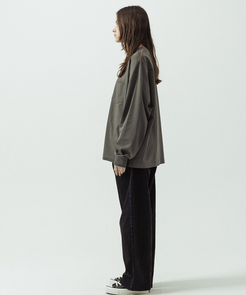 SLICK（スリック）の「【SLICK/スリック】Heavy Weight Sorona Oversized Jersey Pocket T-shirt/ヘビーウェイト ソロナ オーバーサイズジャージポケットTシャツ（Tシャツ/カットソー・メンズ・グレー/ブラック/レッド/ホワイト・1/3/2）」の19枚目の写真