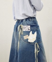 CRYSTAL BALL（クリスタルボール）の「【1点物】Atelier made Skirt（デニムスカート）」