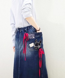 CRYSTAL BALL（クリスタルボール）の「【1点物】Atelier made Skirt（デニムスカート）」