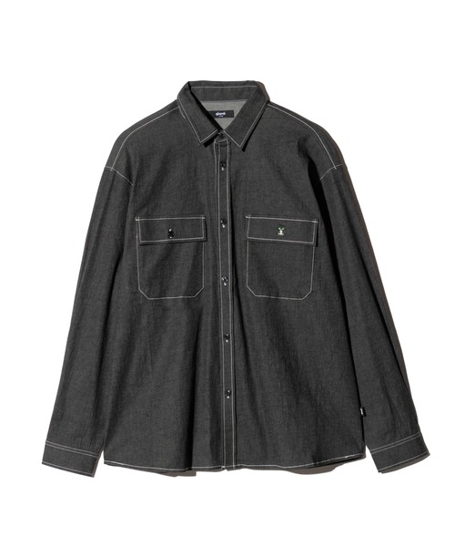 glamb(グラム)の「Eaten Apple Denim Shirt / イートゥンアップルデニムシャツ(シャツ/ブラウス・メンズ・インディゴブルー/ブラック・S/L/M)」の6枚目の写真