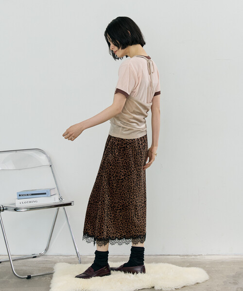 FREAK'S STORE(フリークスストア)の「ベロアミディスカート/ レオパードミディスカート(スカート・レディース・ブラウン/ブラック/その他1・フリ-)」の8枚目の写真