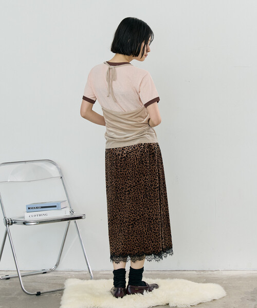 FREAK'S STORE(フリークスストア)の「ベロアミディスカート/ レオパードミディスカート(スカート・レディース・ブラウン/ブラック/その他1・フリ-)」の9枚目の写真
