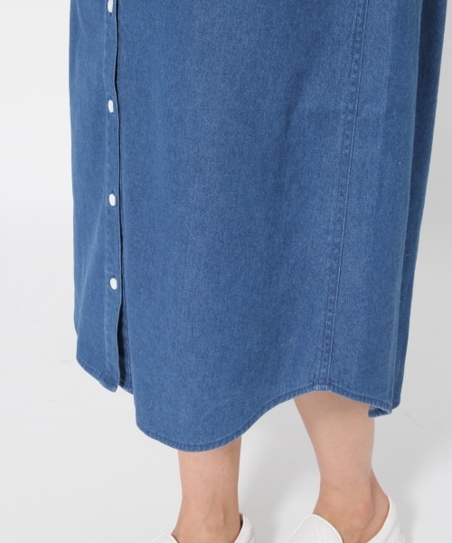 GLOBAL WORK（グローバルワーク）の「シャツミディーワンピース/708340（ワンピース・レディース・ネイビー/ブルー・MEDIUM/LARGE）」の8枚目の写真