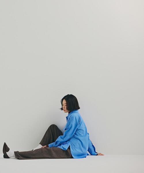 NAVYNAVY(ネイビーネイビー)の「季節に合わせてインにもアウトにもオールシーズンオーバーシャツ(シャツ/ブラウス・レディース・ブルー/ベージュ・FREE)」の12枚目の写真