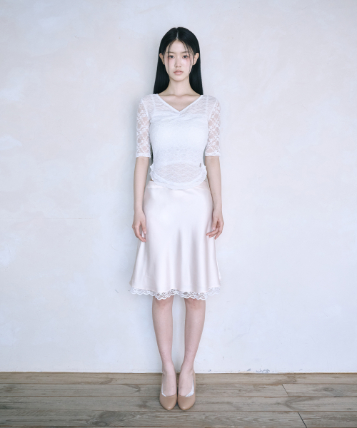 REISE MIYA（レイズミヤ）の「サナレースシャーリングトップ [ホワイト]（Tシャツ/カットソー・レディース・その他・SMALL/MEDIUM）」の3枚目の写真