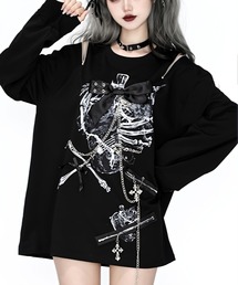 『AOSPACE/アオスペース』ショルダーZIPロングスリーブTシャツ