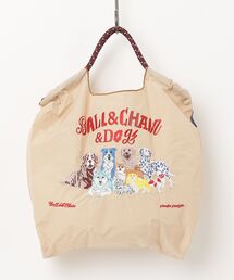 B'2nd（ビーセカンド）の「Ball&Chain(ボールアンドチェーン)　S.BALL&CHAIN＆DOGS/Mサイズ/SHOGO SEKINEコラボ（トートバッグ）」