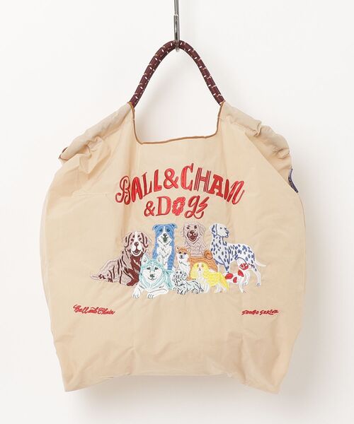 Ball&Chain(ボールアンドチェーン)の「Ball&Chain(ボールアンドチェーン) S.BALL&CHAIN&DOGS/Mサイズ/SHOGO SEKINEコラボ(トートバッグ・レディース・グレー/ベージュ/ブラック/ラベンダー・F)」の1枚目の写真