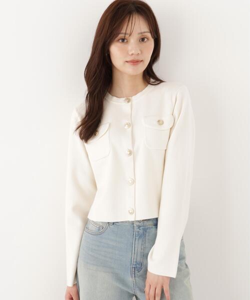 PROPORTION BODY DRESSING(プロポーションボディドレッシング)の「シルク混カーディガン / 1216274900(カーディガン/ボレロ・レディース・ライトグリーン/ブラック/ホワイト系その他・FREE)」の11枚目の写真