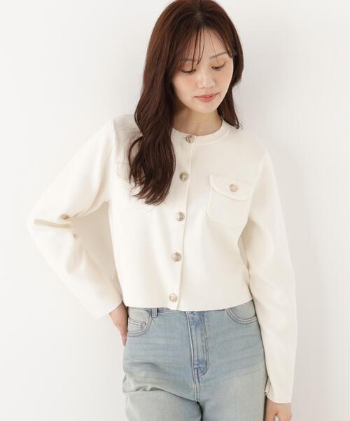 PROPORTION BODY DRESSING(プロポーションボディドレッシング)の「シルク混カーディガン / 1216274900(カーディガン/ボレロ・レディース・ライトグリーン/ブラック/ホワイト系その他・FREE)」の12枚目の写真