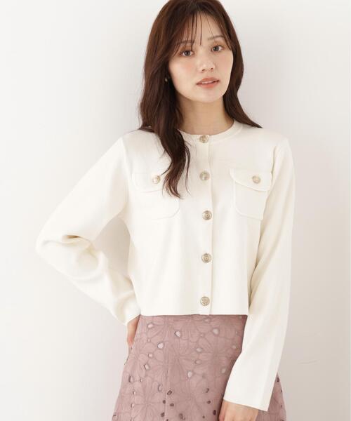 PROPORTION BODY DRESSING(プロポーションボディドレッシング)の「シルク混カーディガン / 1216274900(カーディガン/ボレロ・レディース・ライトグリーン/ブラック/ホワイト系その他・FREE)」の14枚目の写真