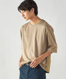 COMME CA ISM（コムサイズム）の「スエードタッチジャージ 五分袖Tシャツ（Tシャツ/カットソー）」