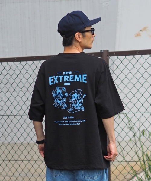 Leyline(レイライン)の「【Leyline】Fujin raijin tee(Tシャツ/カットソー・メンズ・ブラック/ホワイト・X-LARGE/LARGE)」の2枚目の写真