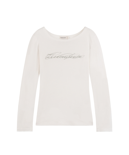 ZIZEMUSEUM(ジゼミュージアム)の「ボートネックシアー長袖(ホワイト)(Tシャツ/カットソー・レディース・その他・MEDIUM/SMALL)」の2枚目の写真