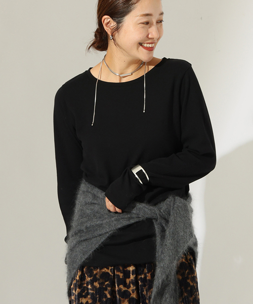 JOURNAL STANDARD(ジャーナルスタンダード)の「《新色あり/追加》ベアテレココンパクト ロングスリーブ プルオーバー(Tシャツ/カットソー・レディース・ホワイト系その他/ブラウン/ブラック/ホワイト・FREE)」の4枚目の写真