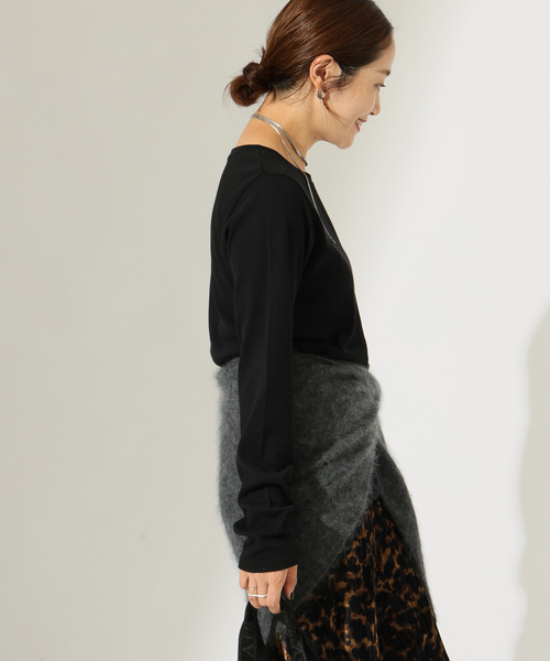 JOURNAL STANDARD(ジャーナルスタンダード)の「《新色あり/追加》ベアテレココンパクト ロングスリーブ プルオーバー(Tシャツ/カットソー・レディース・ホワイト系その他/ブラウン/ブラック/ホワイト・FREE)」の5枚目の写真