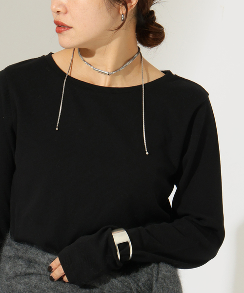 JOURNAL STANDARD(ジャーナルスタンダード)の「《新色あり/追加》ベアテレココンパクト ロングスリーブ プルオーバー(Tシャツ/カットソー・レディース・ホワイト系その他/ブラウン/ブラック/ホワイト・FREE)」の8枚目の写真