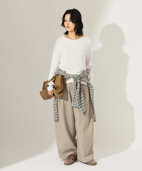 JOURNAL STANDARD(ジャーナルスタンダード)の「《新色あり/追加》ベアテレココンパクト ロングスリーブ プルオーバー(Tシャツ/カットソー・レディース・ホワイト系その他/ブラウン/ブラック/ホワイト・FREE)」の9枚目の写真