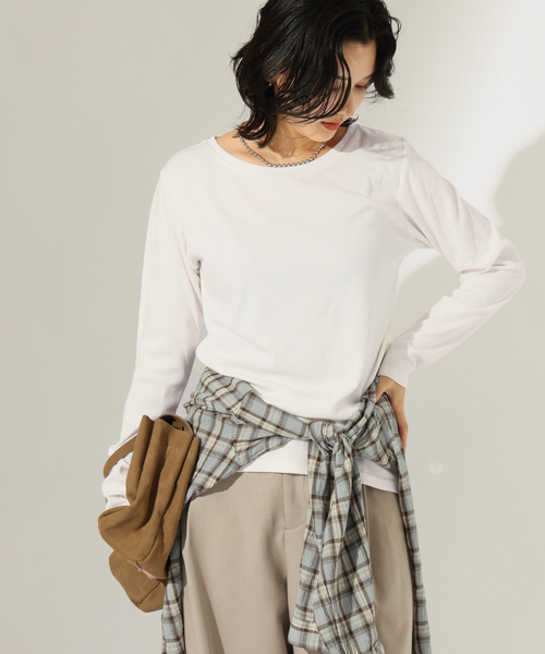 JOURNAL STANDARD(ジャーナルスタンダード)の「《新色あり/追加》ベアテレココンパクト ロングスリーブ プルオーバー(Tシャツ/カットソー・レディース・ホワイト系その他/ブラウン/ブラック/ホワイト・FREE)」の11枚目の写真
