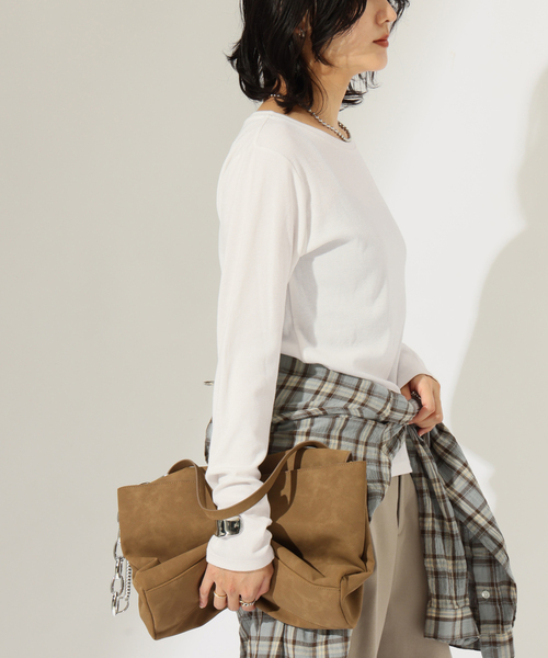 JOURNAL STANDARD(ジャーナルスタンダード)の「《新色あり/追加》ベアテレココンパクト ロングスリーブ プルオーバー(Tシャツ/カットソー・レディース・ホワイト系その他/ブラウン/ブラック/ホワイト・FREE)」の12枚目の写真